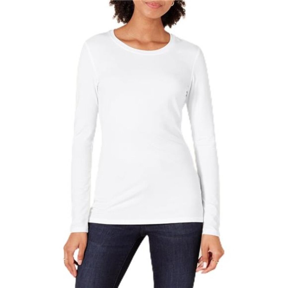 Essentials Women's Regular-Fit Long-Sleeve Crewneck T-Shirt